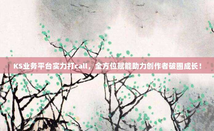 KS业务平台实力打call,全方位赋能助力创作者破圈成长!