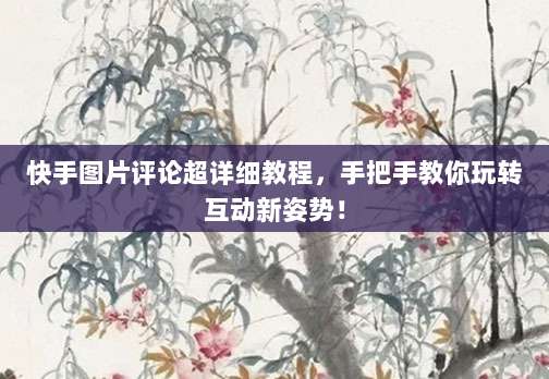 快手图片评论超详细教程,手把手教你玩转互动新姿势!
