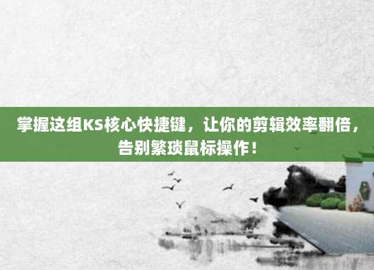 掌握这组KS核心快捷键，让你的剪辑效率翻倍，告别繁琐鼠标操作！